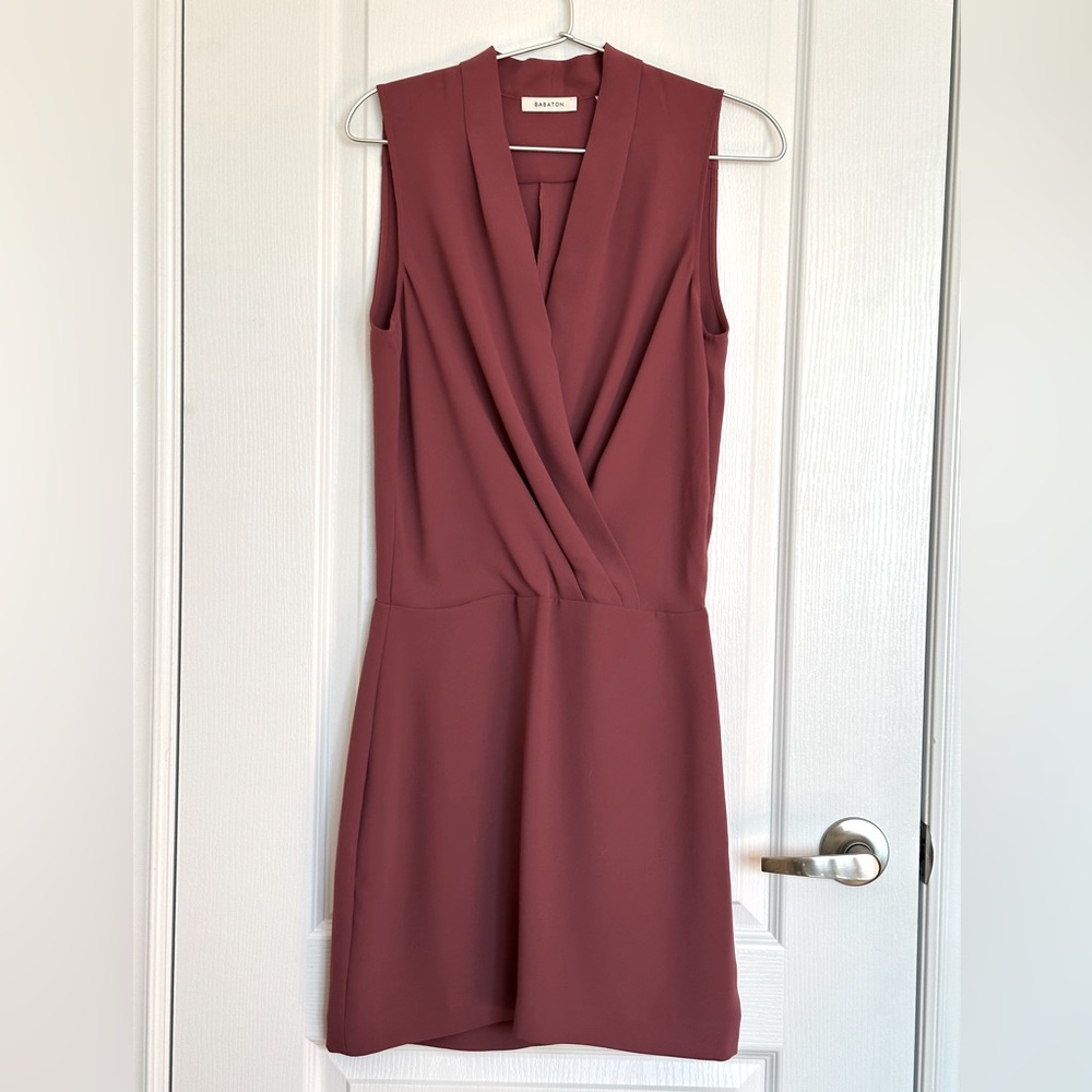 Aritzia Babaton Phoenix Dress in dark mauve. Size 4